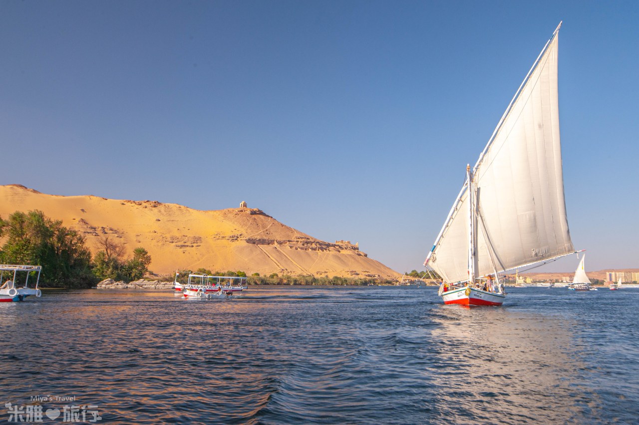 埃及亞斯文三桅帆船Felucca遊尼羅河by米雅愛旅行